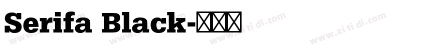 Serifa Black字体转换
